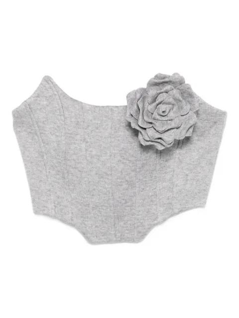 rose-embellished corset top by GIUSEPPE DI MORABITO