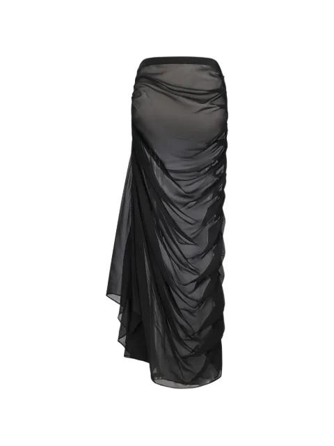 ruched draped silk maxi skirt by GIUSEPPE DI MORABITO