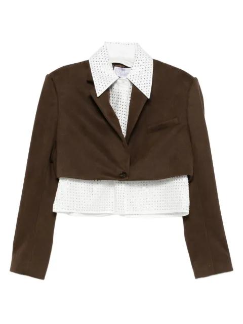 single-breasted cropped jacket by GIUSEPPE DI MORABITO