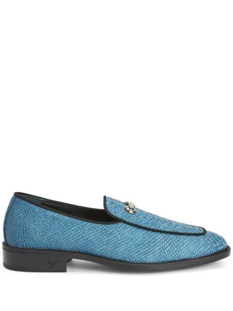 Archibald snakeskin-effect leather loafers by GIUSEPPE ZANOTTI