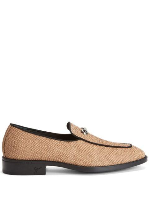 Archibald snakeskin-effect leather loafers by GIUSEPPE ZANOTTI