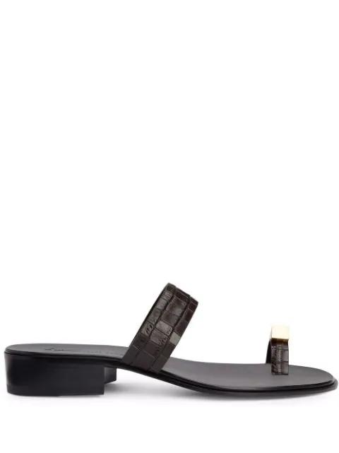 Bardack snakeskin-effect toe-loop sandals by GIUSEPPE ZANOTTI