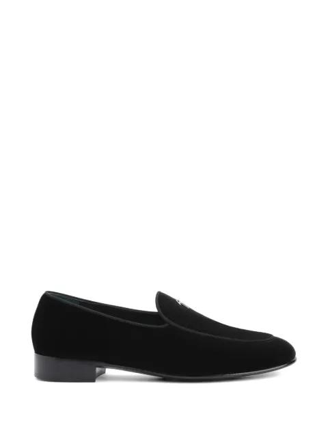 Berth metal logo velvet loafers by GIUSEPPE ZANOTTI
