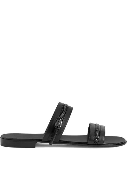 Brad zip-detail sandals by GIUSEPPE ZANOTTI
