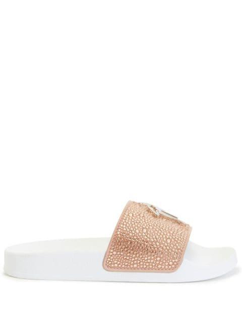 Brett embellished slides by GIUSEPPE ZANOTTI