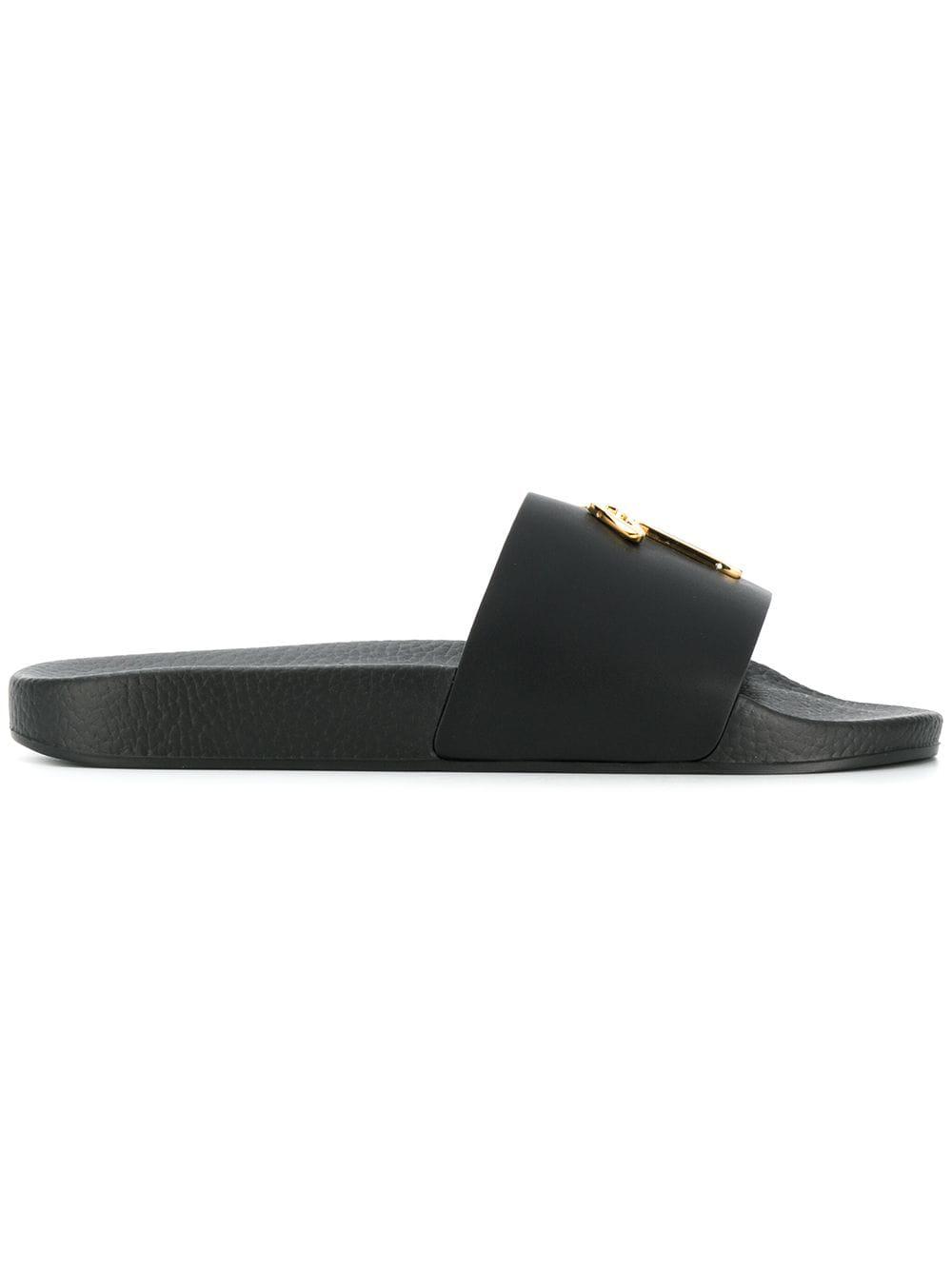 Brett logo plaque sliders by GIUSEPPE ZANOTTI