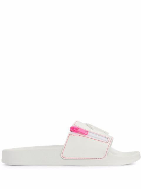 Brett logo zip slides by GIUSEPPE ZANOTTI