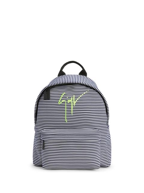 Bud logo-print striped backpack by GIUSEPPE ZANOTTI