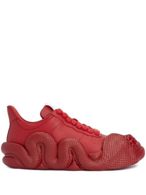 Cobras snake-trimmed low-top sneakers by GIUSEPPE ZANOTTI