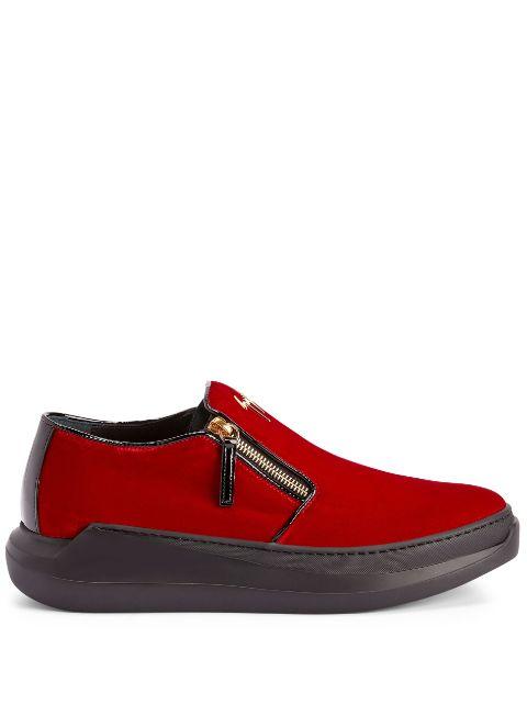 Conley zipped velvet sneakers by GIUSEPPE ZANOTTI