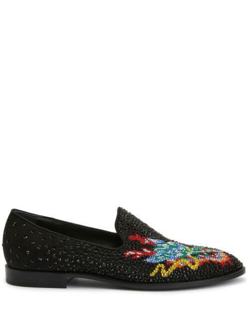 Dragon Crystal rhinestone-embellished loafers by GIUSEPPE ZANOTTI