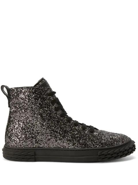 Ecoblabber glitter high-top sneakers by GIUSEPPE ZANOTTI