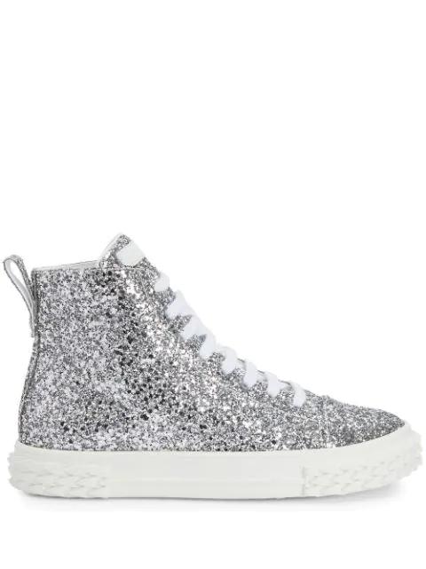 Ecoblabber glitter high-top sneakers by GIUSEPPE ZANOTTI