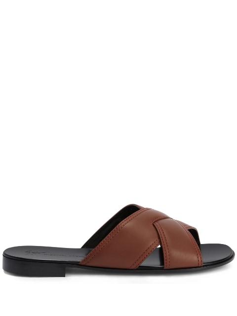 Flavio crossover-straps leather sandals by GIUSEPPE ZANOTTI