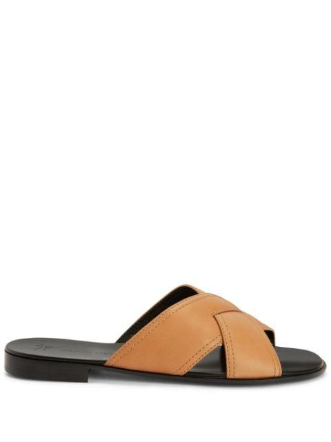 Flavio crossover-straps leather sandals by GIUSEPPE ZANOTTI