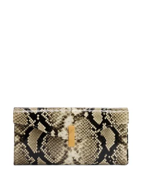 Flutie python-effect clutch bag by GIUSEPPE ZANOTTI