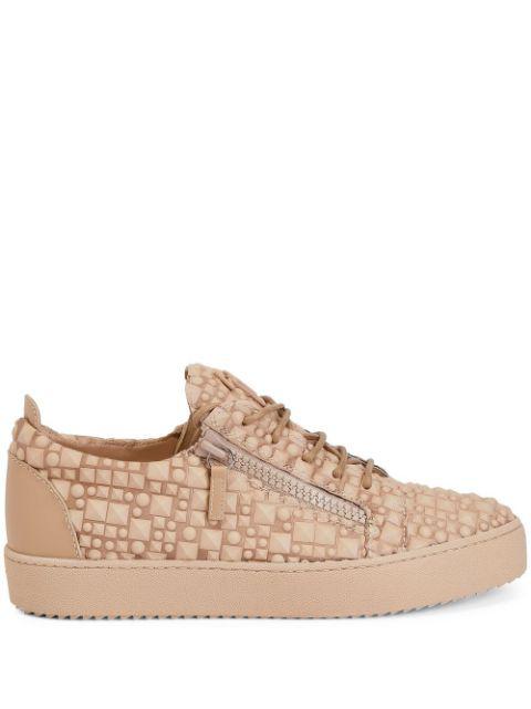 Frankie 3D detailing double-zip low-top sneakers by GIUSEPPE ZANOTTI