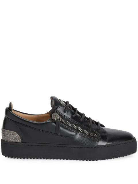 Frankie back-plate double-zip low-top sneakers by GIUSEPPE ZANOTTI