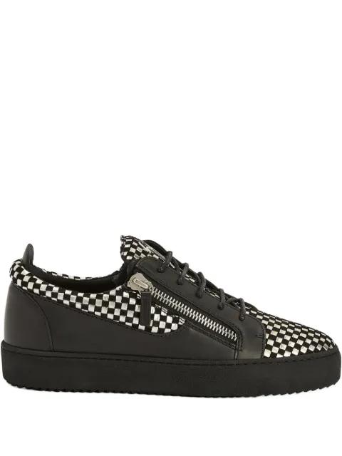 Frankie checked leather sneakers by GIUSEPPE ZANOTTI