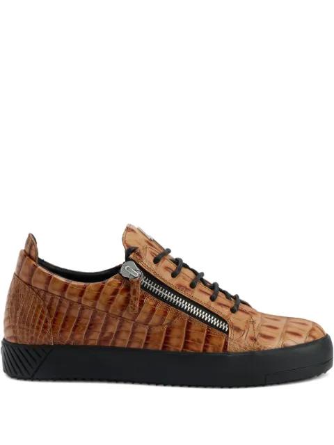 Frankie crocodile-effect sneakers by GIUSEPPE ZANOTTI