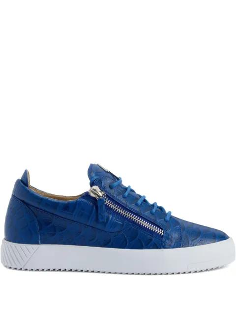 Frankie crocodile-effect zip sneakers by GIUSEPPE ZANOTTI