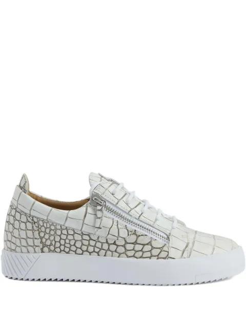 Frankie crocodile-effect zip sneakers by GIUSEPPE ZANOTTI