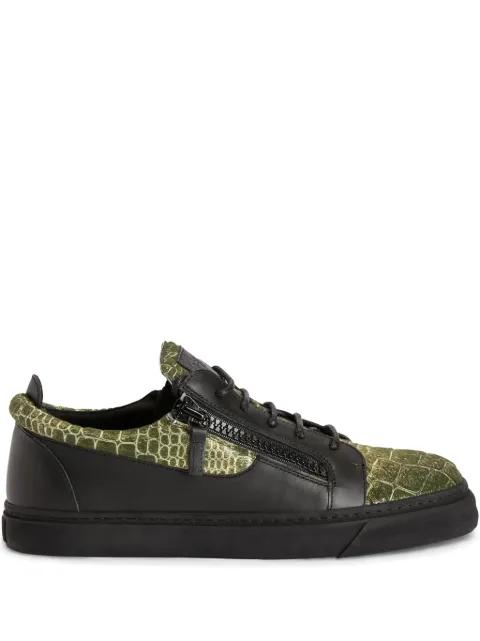 Frankie double-zip low-top sneakers by GIUSEPPE ZANOTTI Frankie double-zip low-top sneakers by GIUSEPPE ZANOTTI