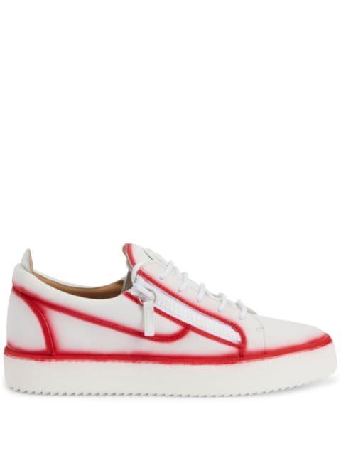 Frankie seam-detail double-zip low-top sneakers by GIUSEPPE ZANOTTI