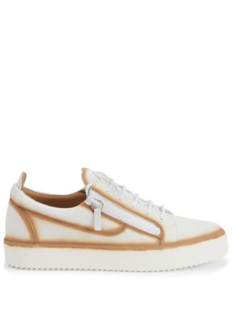 Frankie seam-detail double-zip low-top sneakers by GIUSEPPE ZANOTTI