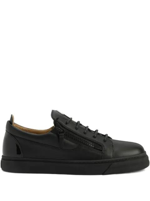 Frankie zip-detail leather sneakers by GIUSEPPE ZANOTTI