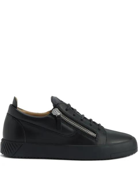 Frankie zip-detail leather sneakers by GIUSEPPE ZANOTTI