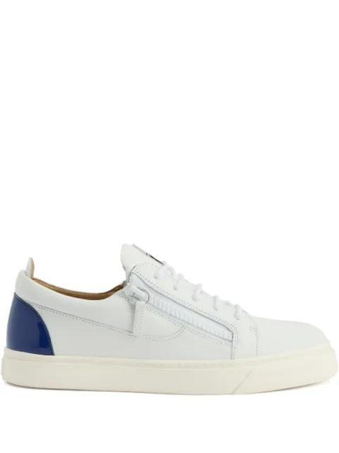 Frankie zip-detail leather trainers by GIUSEPPE ZANOTTI