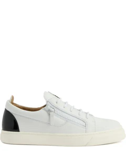 Frankie zip-detail leather trainers by GIUSEPPE ZANOTTI
