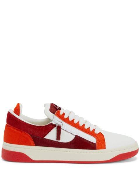 GZ94 colour-block double-zip low-top sneakers by GIUSEPPE ZANOTTI