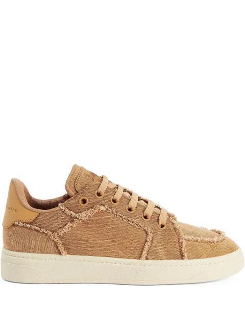 GZ94 frayed-detail lace-up low-top sneakers by GIUSEPPE ZANOTTI