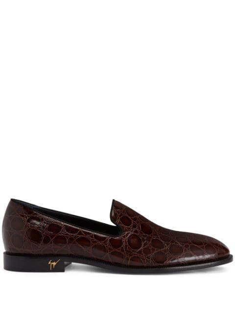 Gatien crocodile-effect leather loafers by GIUSEPPE ZANOTTI