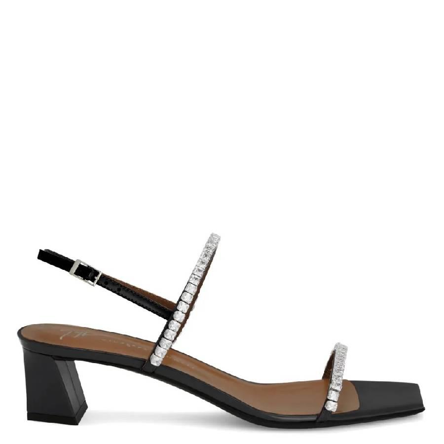 Giuseppe Zanotti Valentiine Crystal 45 Leather Sandals by GIUSEPPE ZANOTTI