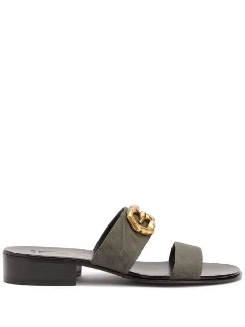 Gregorie logo-plaque sandals by GIUSEPPE ZANOTTI