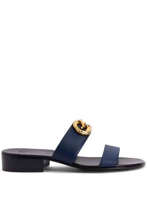 Gregorie logo-plaque sandals by GIUSEPPE ZANOTTI