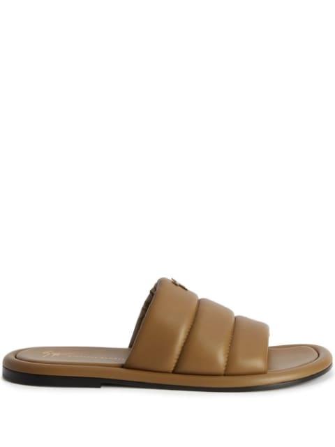 Harmande quilted leather slides by GIUSEPPE ZANOTTI