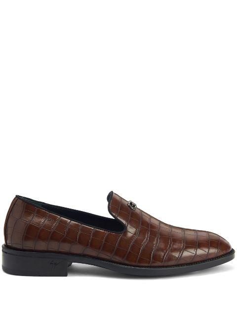 Imrham crocodile-effect loafers by GIUSEPPE ZANOTTI