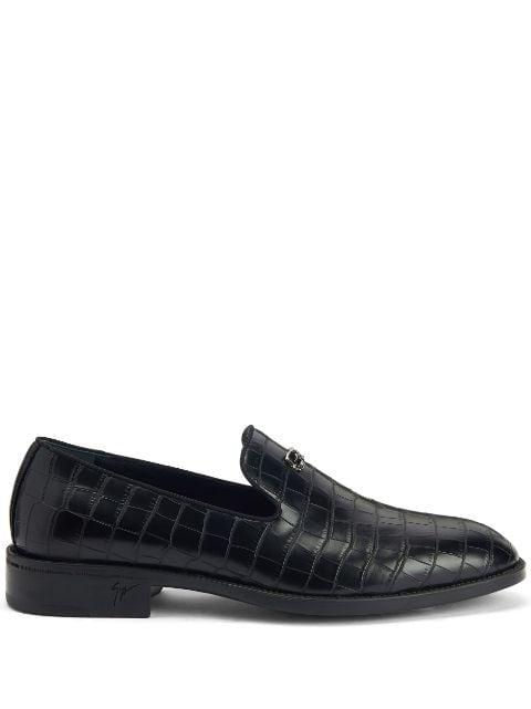 Imrham crocodile-effect loafers by GIUSEPPE ZANOTTI