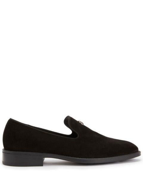 Imrham logo-plaque suede loafers by GIUSEPPE ZANOTTI