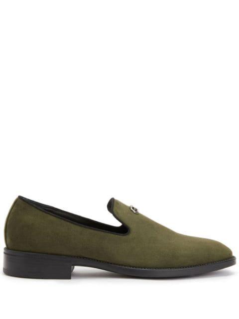 Imrham logo-plaque suede loafers by GIUSEPPE ZANOTTI
