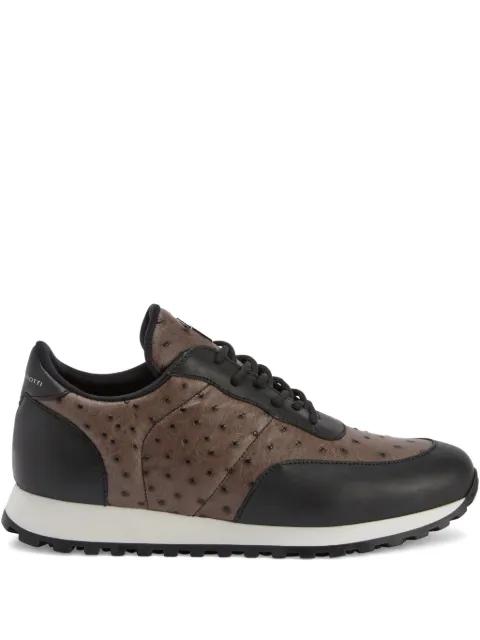 Jimi ostrich-leather sneakers by GIUSEPPE ZANOTTI