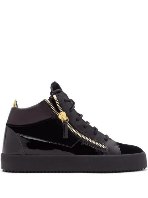 Kriss velvet mid-top sneakers by GIUSEPPE ZANOTTI