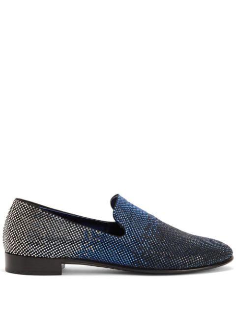 Lewis Sparkle crystal-embellished loafers by GIUSEPPE ZANOTTI