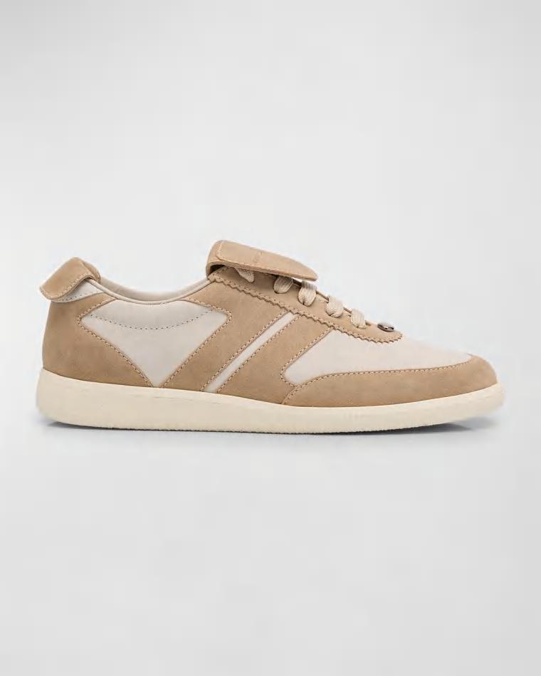 Men's Bicolor Suede Low-Top Sneakers by GIUSEPPE ZANOTTI