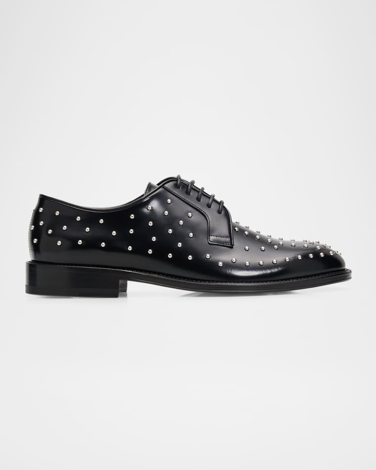 Men's GZ-Tag Studded Leather Derby Shoes by GIUSEPPE ZANOTTI