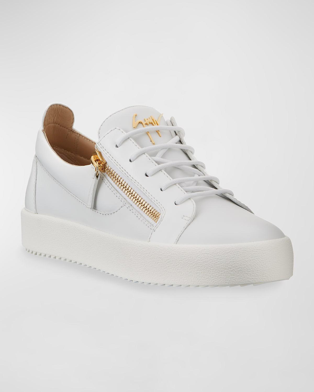 Men's London Double-Zip Leather Low-Top Sneakers by GIUSEPPE ZANOTTI